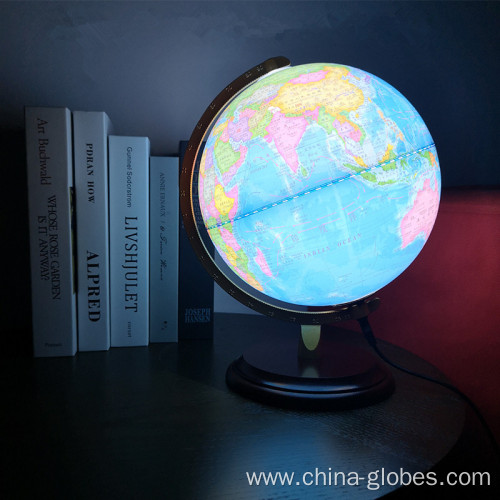 Illuminated Spinning World Globe for Kids Geography Learning